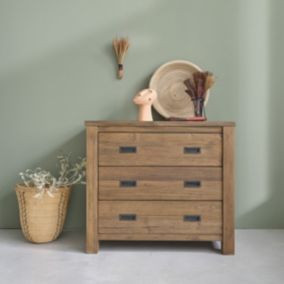 Commode en teck recyclé massif 90 cm