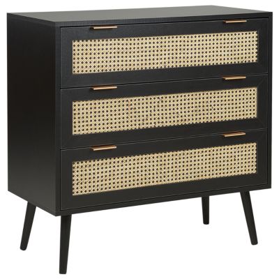 Commode  enbois d'ingénierie noir OPOCO