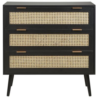 Commode  enbois d'ingénierie noir OPOCO