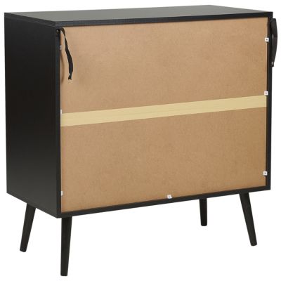 Commode  enbois d'ingénierie noir OPOCO