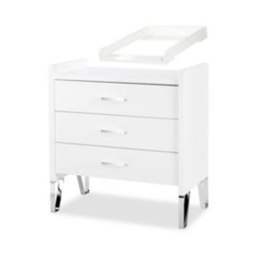 Commode Enfant Avec Pieds Métal Et Plan à Langer Amovible    Blanc