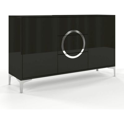 Commode eva 138 x 38 x 83,4 cm Noir, argent