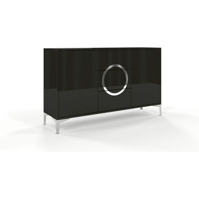 Commode eva 138 x 38 x 83,4 cm Noir, argent