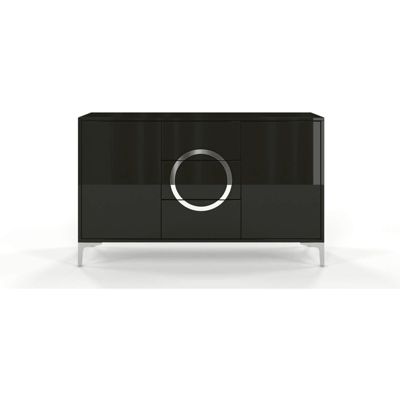 Commode eva 138 x 38 x 83,4 cm Noir, argent