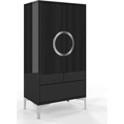 Commode eva 60 x 38 x 120,4 cm Noir, argent