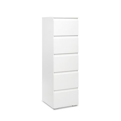 Commode fine 5 tiroirs Image blanc