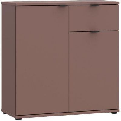 Commode - GANYMEDE - 2 portes - 1 tiroir - Terracotta - 80,1 x 34,1 x ...