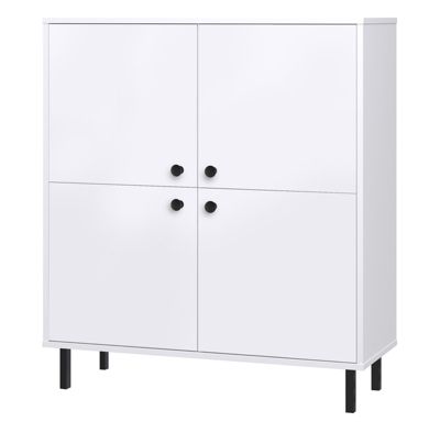 Commode haute à quatre portes Venus white loft