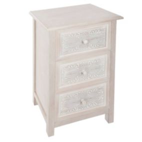 Commode "Hina" blanc 3 tiroirs - Atmosphera