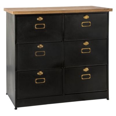 Commode "Ivan" noire - métal - Atmosphera