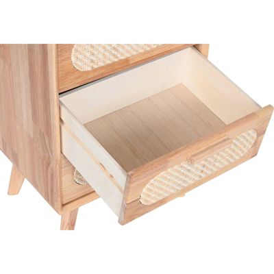 Commode élégante bois et rotin édition limitée 40 x 30 x 93 cm Naturel Bois et rotin