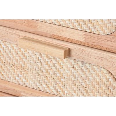 Commode élégante bois et rotin édition limitée 40 x 30 x 93 cm Naturel Bois et rotin