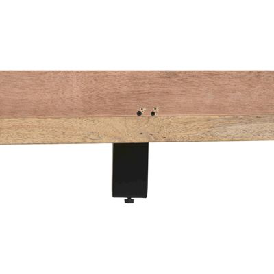 Commode élégante en bois et métal brun noir 180 x 45 x 91 cm Naturel bois et métal noir