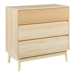 Commode Landskrona 80 x 80 x 40 cm effet chêne en.casa
