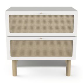 Commode à langer 2 tiroirs et 1 étagère L89,8 cm - OCHNA