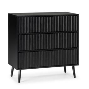 Commode Lluvia 3 tiroirs couleur noir