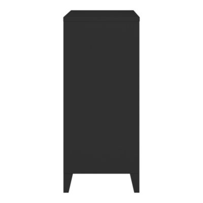 Commode métallique Hämeenlinna avec 4 tiroirs acier 92 x 80 x 40 cm noir en.casa