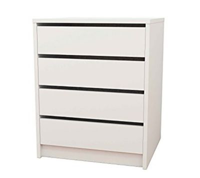 Commode / Meuble de rangement coloris blanc - Hauteur 61.4 x Longueur 50 x Profondeur 44 cm