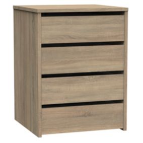 Commode Meuble de rangement coloris Cambrian - Hauteur 61 x Longueur 46 x Profondeur 45 cm
