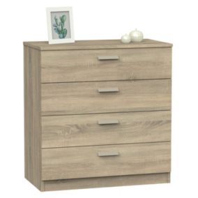 Commode Meuble de rangement coloris Cambrian - Hauteur 78 x Longueur 74 x Profondeur 40 cm