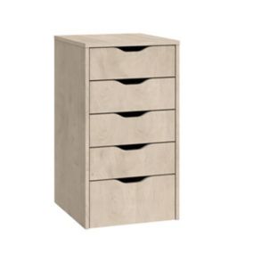 Commode Meuble de rangement coloris effet bois - Hauteur 71 x Longueur 40 x Profondeur 43 cm