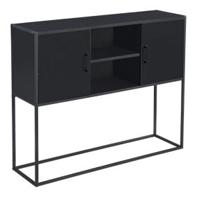Commode Moderne Motala 90 x 109 x 30 cm Noir en.casa