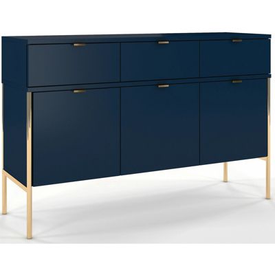 Commode polka p02 120 x 37 x 78,2 cm Bleu marin