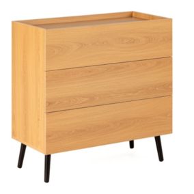 Commode Siren 3 tiroirs couleur Chêne
