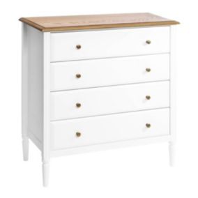 Commode "Solen" - blanc et bois - Atmosphera
