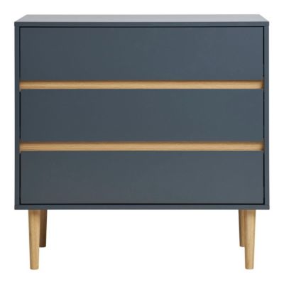 Commode à Tiroirs Bisley, Gris, MDF, 80x40x80 cm, Seven Design