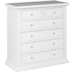 Commode à Tiroirs Luisa, Blanc, Bois, 86x40x94 cm, EPIKASA