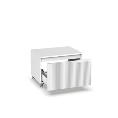 Commode VENERE blanc mat avec roues