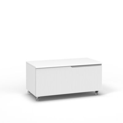 Commode VENERE blanc mat avec roues