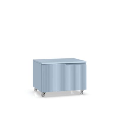 Commode VENERE bleu tiffany avec roues
