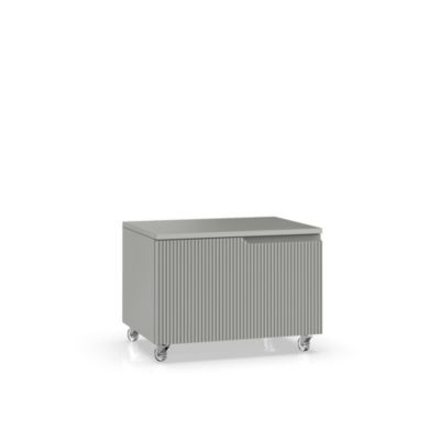 Commode VENERE gris mat avec roues