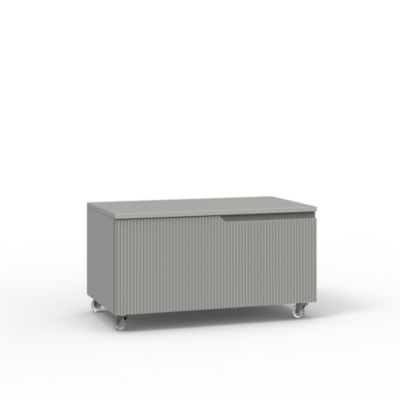 Commode VENERE gris mat avec roues