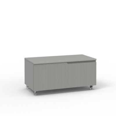 Commode VENERE gris mat avec roues