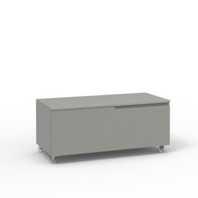 Commode VENERE gris mat avec roues