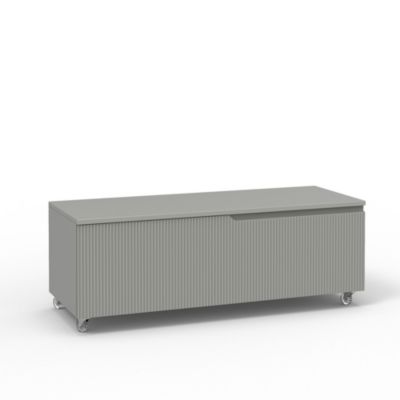 Commode VENERE gris mat avec roues