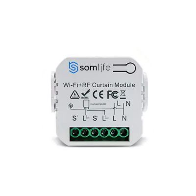 Commutateur SomLife de volet et rideau  Wifi Rf Tuya Smart Life Module pour volet roulant 433 mhz