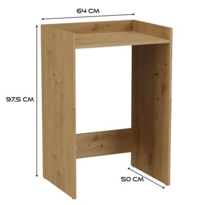 COMO - Meuble de rangement pour machine à laver - Meuble SDB - 64x50x97.5 cm - Buanderie