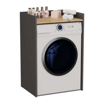 COMO - Meuble de rangement pour machine à laver - Meuble SDB - 64x50x97.5 cm - Buanderie
