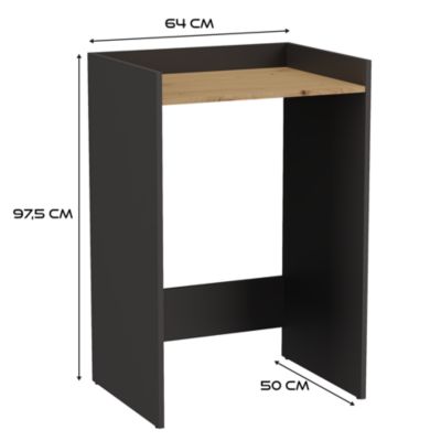 COMO - Meuble de rangement pour machine à laver - Meuble SDB - 64x50x97.5 cm - Buanderie