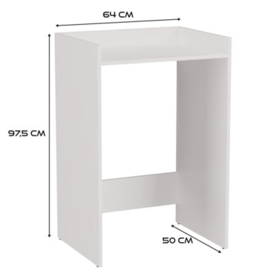 COMO - Meuble de rangement pour machine à laver - Meuble SDB - 64x50x97.5 cm - Buanderie