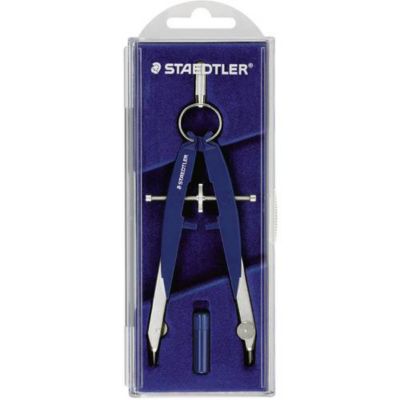 Compas géométrique de précision Staedtler Mars Comfort 556 00 insert de plomb - longueur 154 mm, diamètre max. 225 mm