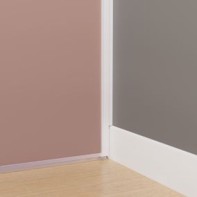 Compensateur de plinthe pour porte de placard coulissante à coller L.270 cm blanc, GoodHome Arius