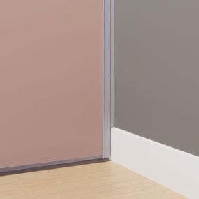Compensateur de plinthe pour porte de placard coulissante à coller L.270 cm gris, GoodHome Arius