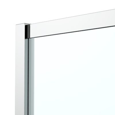 Complément d'ouverture l.40 x H.195 cm, verre transparent, profilés alu chrome, GoodHome Ledava