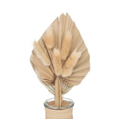 Compo fleurs séchées "Sea view" verre H28cm - ATMOSPHERA CREATEUR D'INTERIEUR