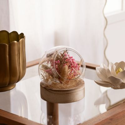 Composition boule fleurs séchées D12cm pria - Atmosphera